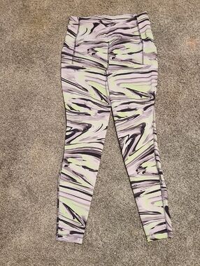 lululemon athletica Marbled Performance Leggings in Light Green & Lavender